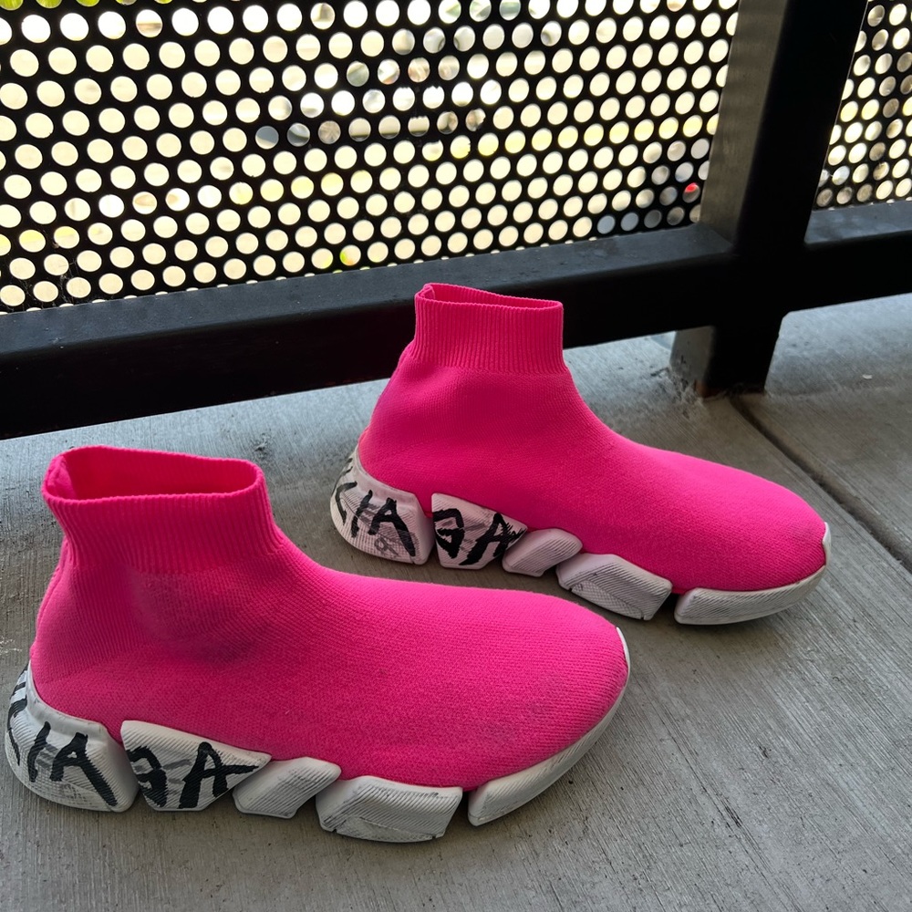 Balenciaga Sock shoes (electric pink)